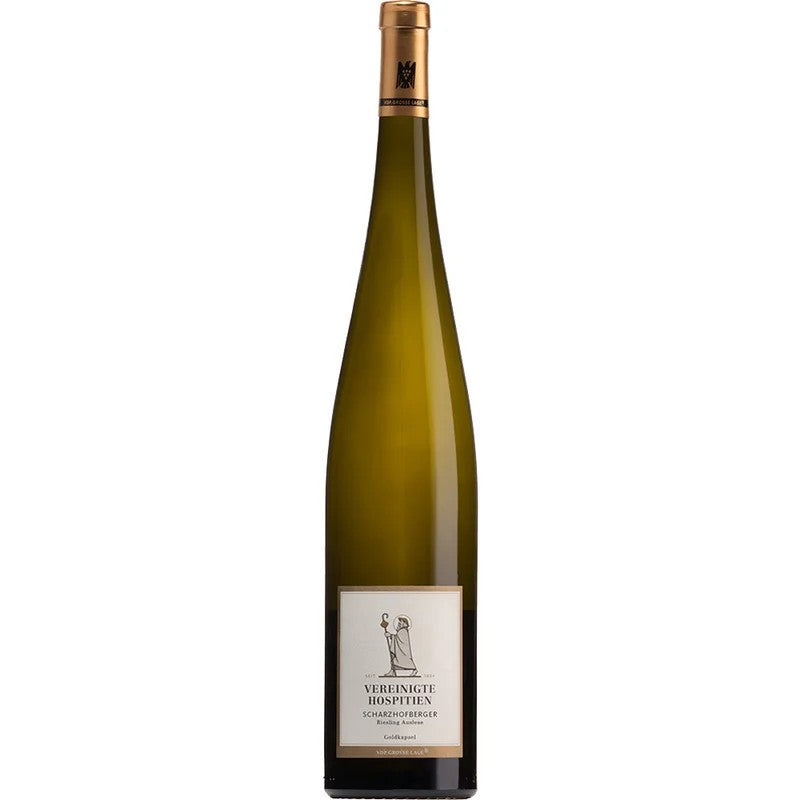 VereinigteHospitien2018ScharzhofbergerRieslingAuslese„Goldkapsel“-Magnumflasche-edelsüß15L