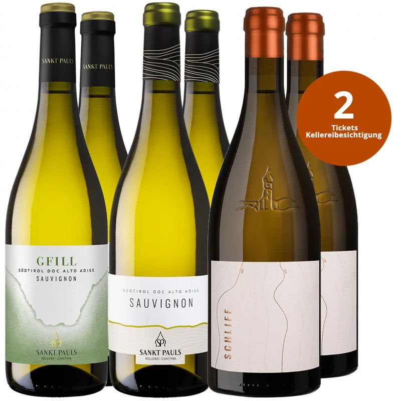 SANKTPAULSKellerei–CantinaSauvignonVerkostungsbox+1TicketzurKellerführung